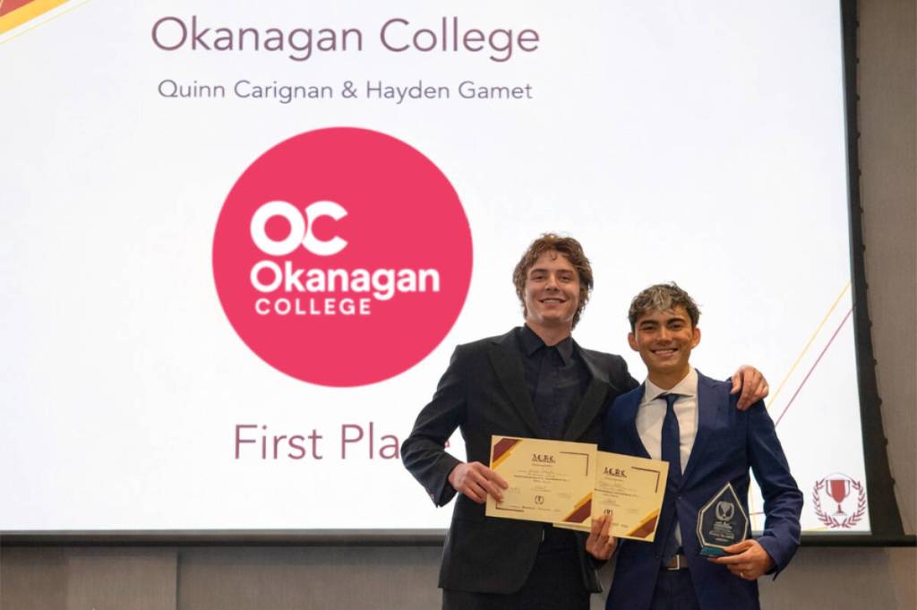 Major business competition sees Okanagan College students place 1st